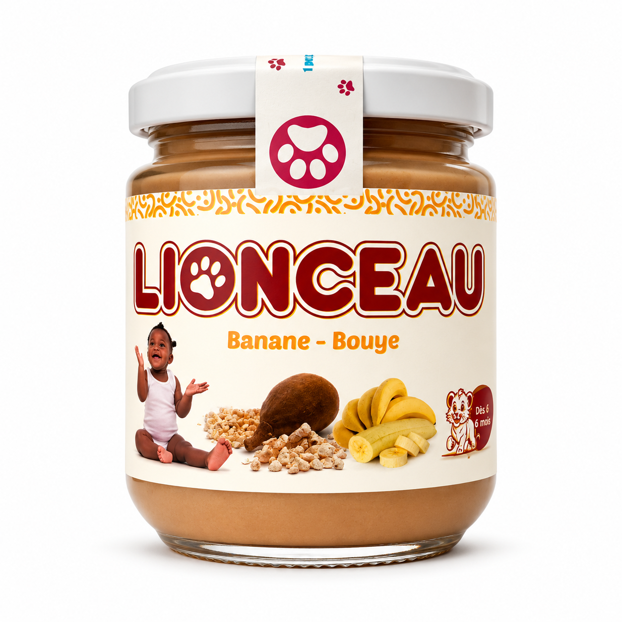 Compote Lionceau Mangue-Banane Pot 185g