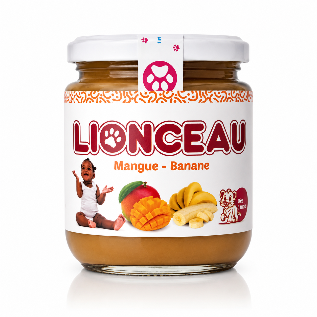 Compote Lionceau Mangue-Banane Pot 90g