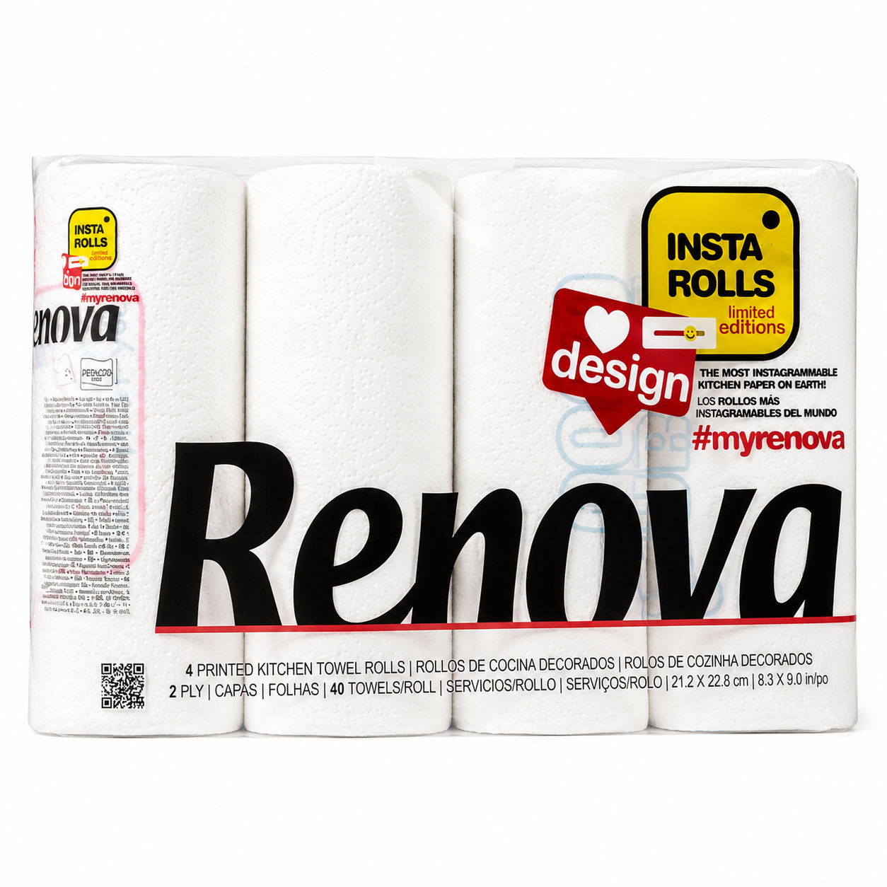 Mouchoir Essuie-Tout Renova Paquet de 4 Rouleaux