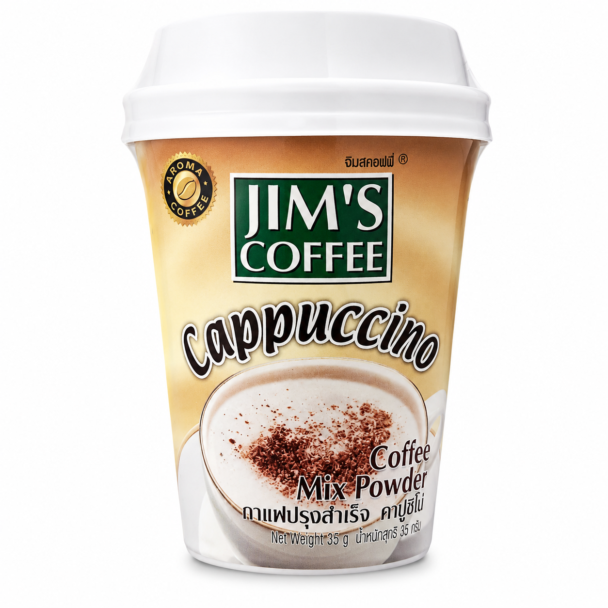 Café Instantané Jim's Coffee Cappuccino en Gobelet 30g