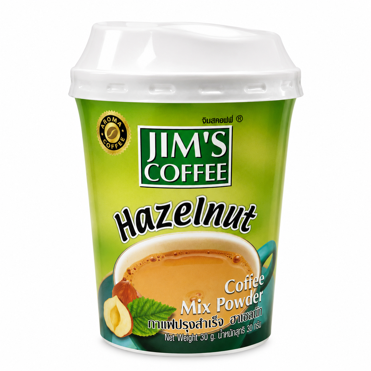 Café Instantané Jim's Coffee Hazelnut en Gobelet 30g