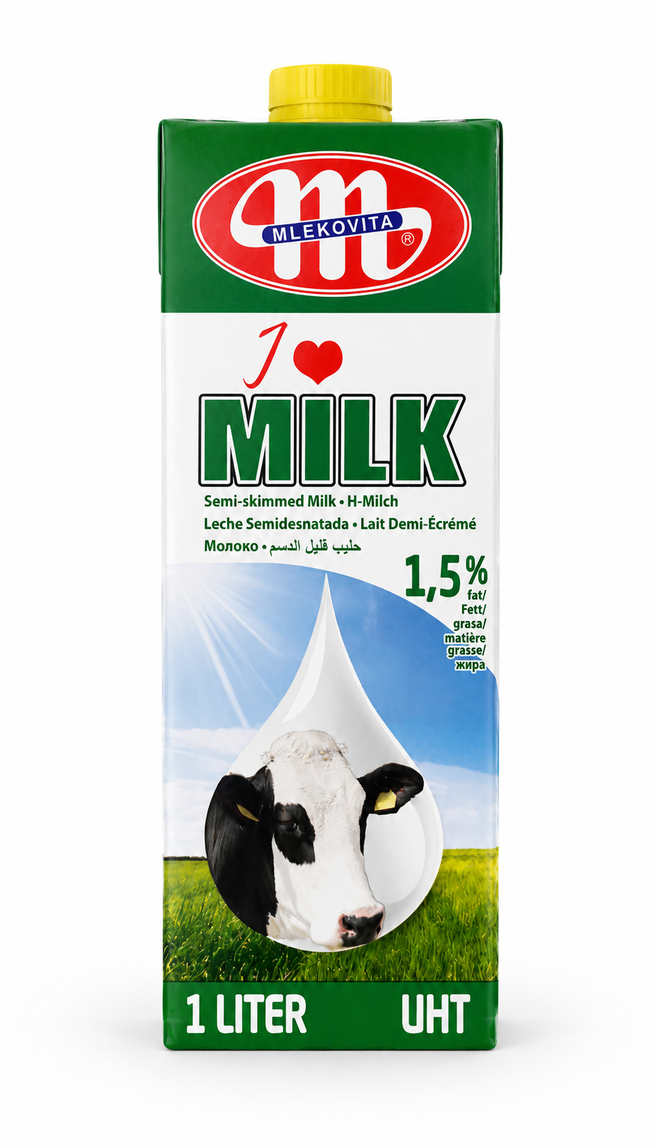 Lait Demi-écrémé 1L Mlekovita