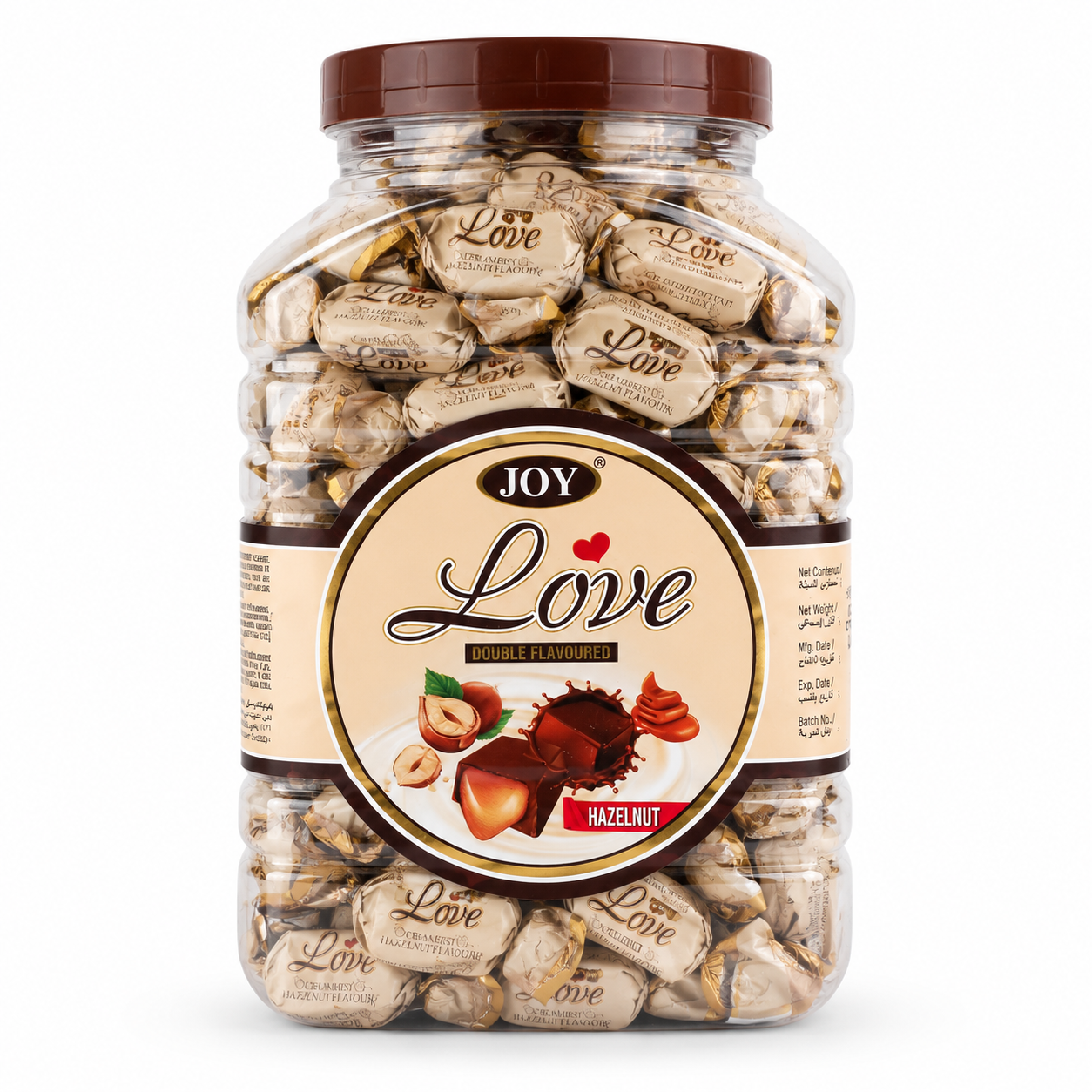 Bonbon Joy Love Chocolat Noisettes Pot de 100 Piéces