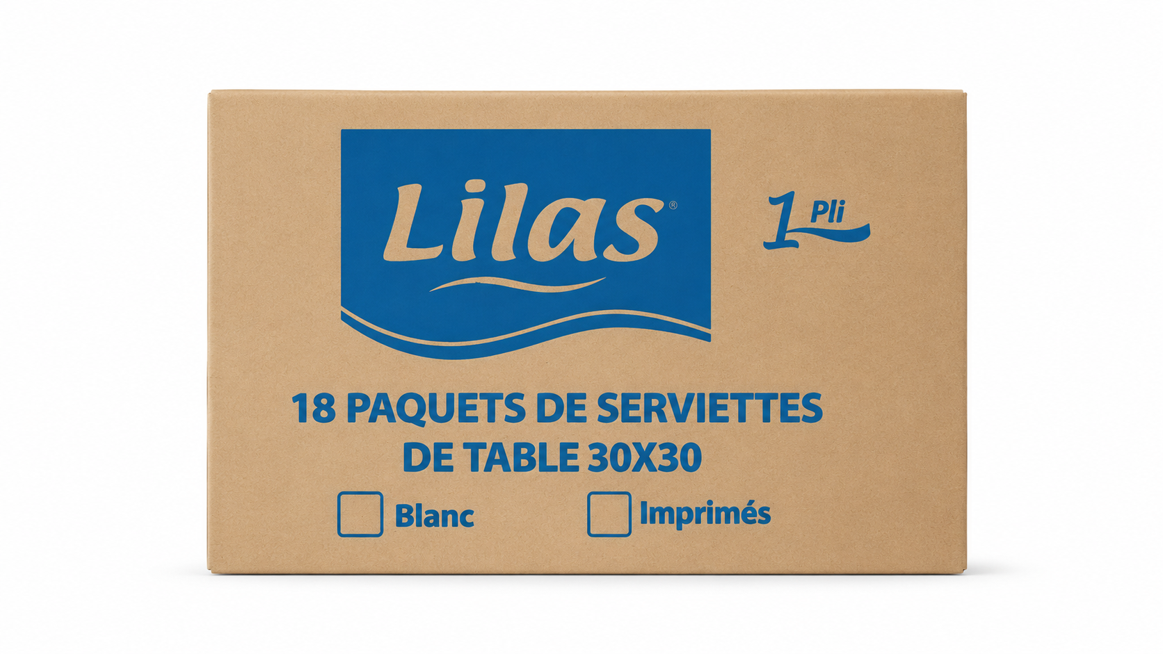 Serviettes de Table Lilas Carton de 18