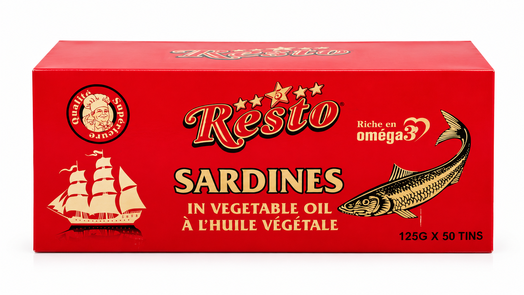 Sardine a l'huile Végétale 125g Caron de 50